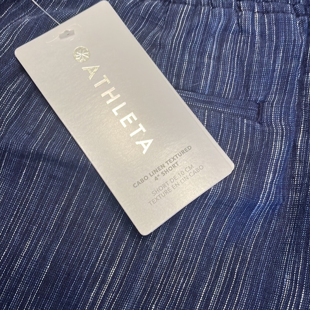Athleta Cabo Linen Textured 4’’ short